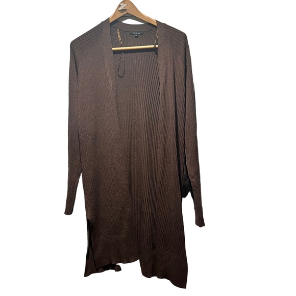 Verve Ami. Long brown cardigan sweater. Size medium. - Picture 1 of 5